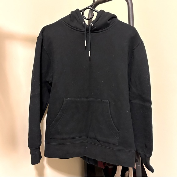 Topshop Cotton Fleece Black Hoodie - Picture 1 of 4